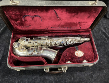 Photo Original Silver Plated King Voll-True II Alto Sax - Beautiful Horn! - Serial # 156177